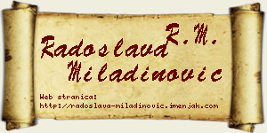Radoslava Miladinović vizit kartica